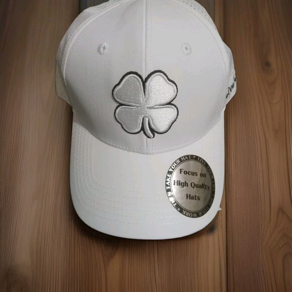 Clover Hat for Men Women, Black Lucky Golf Baseball Cap, 4 Leaf Hat - Picture 1 of 10